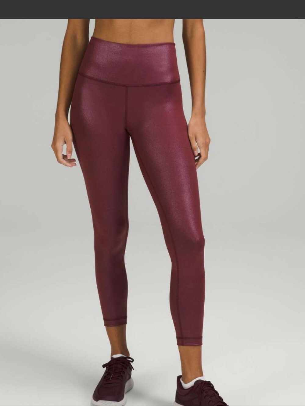 LULULEMON ATHLETICA Wunder Train High Rise Foil Tights 25" Size 4